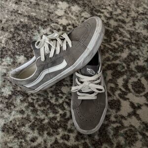 Vans Suede Gray and White Low-Tops